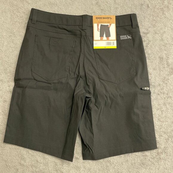 NEW Eddie Bauer Rainier 10” Tech Shorts Men’s 32 Cargo Outdoor Black i1350 - Picture 4 of 9